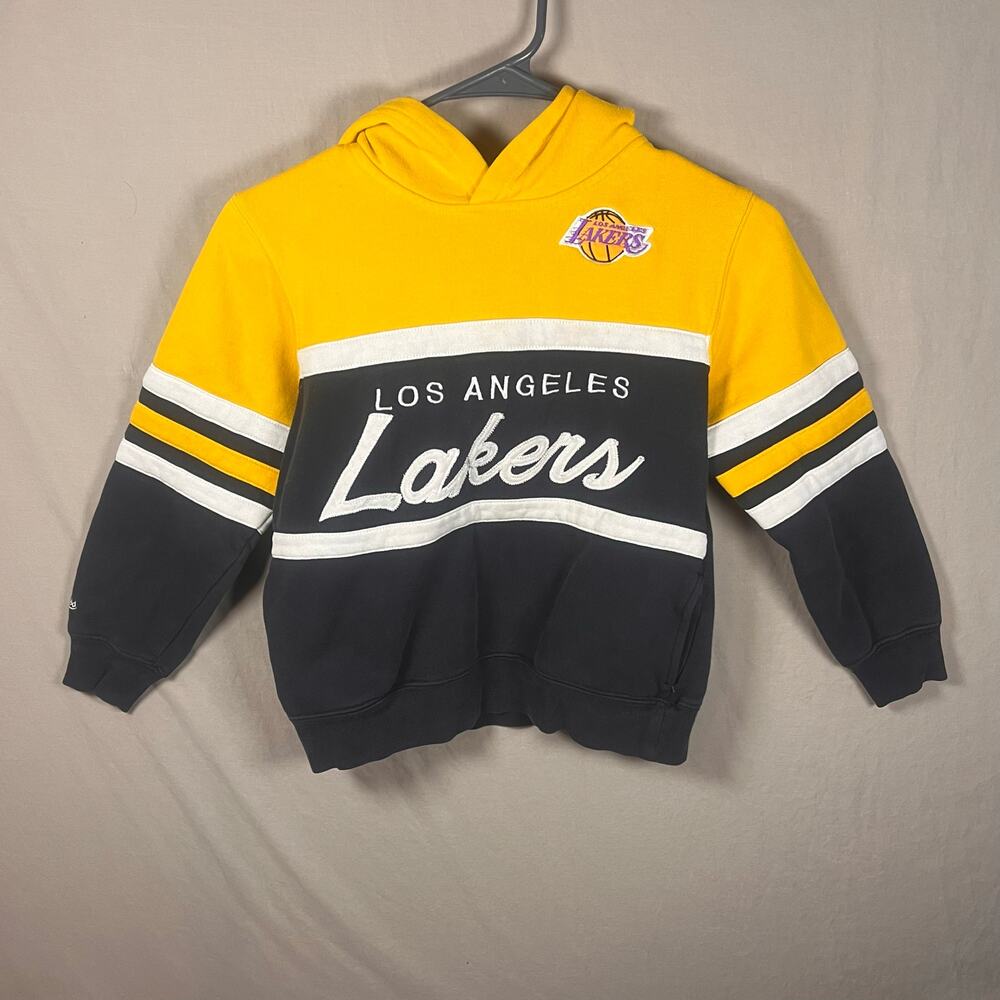 Mitchell & Ness Hardwood‎ Classics Los Angeles Lakers Hoodie Small Black Yellow